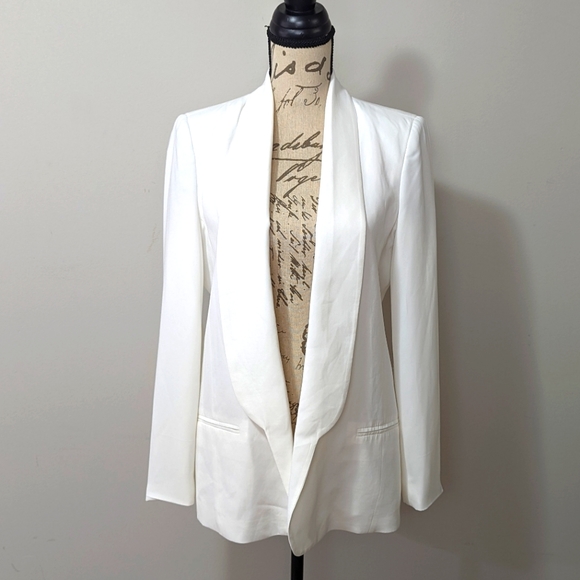 Mural White Slouchy Boyfriend Fit Blazer Women's Size Medium - Picture 3 of 13